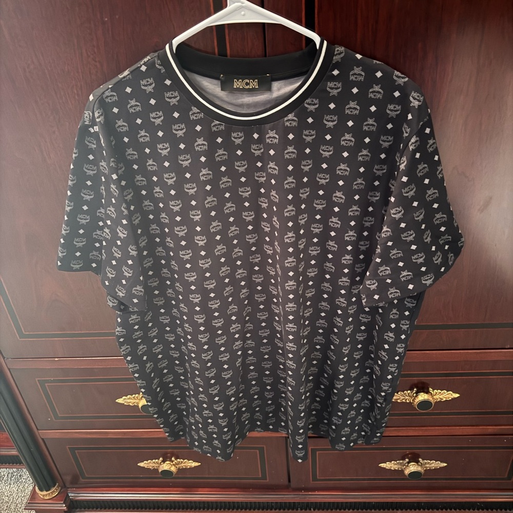 MCM Black Patterned Men's Shirt